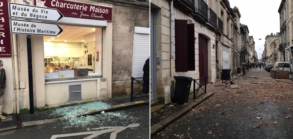 France Bordeaux explosion accidentelle vitrines victimes disparus février 2021 matin