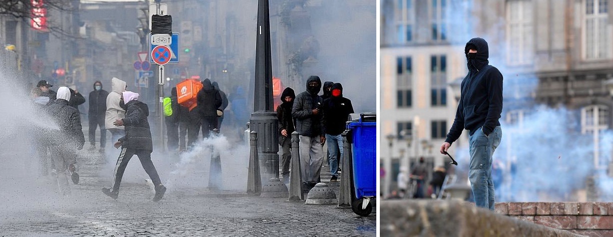 Manifestation à Liège du 13 mars Belgique violences policières politique Raoul Hedebouw PTB PVDA PS