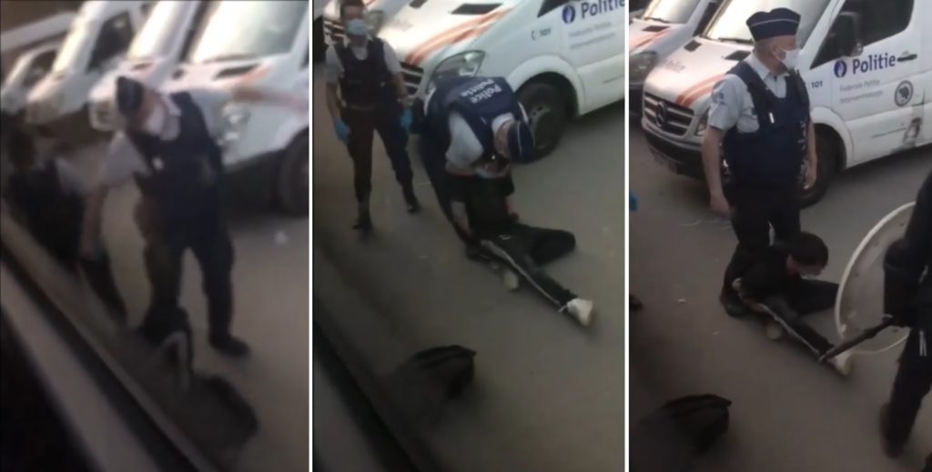 Nouvelle vidéo de la Boum un policier violente un jeune au commissariat (VIDÉO) bois de la cambre Bruxelles Philippe Close bourgmestre