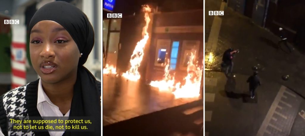 Reportage BBC images Cité24 police belge presse anglaise violences policières