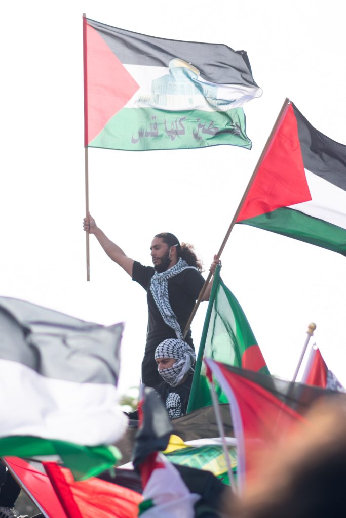 Manifestant palestinien - "Save Sheikh Jarrah"