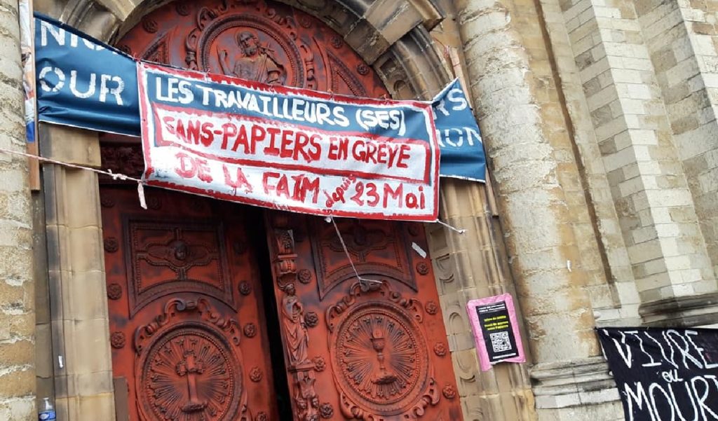 Les occupants de l'église du béguinage, de L'ULB et de la VUB, on entamer une grève de la faim