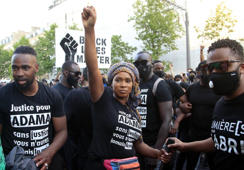 Assa Traoré en manifestation