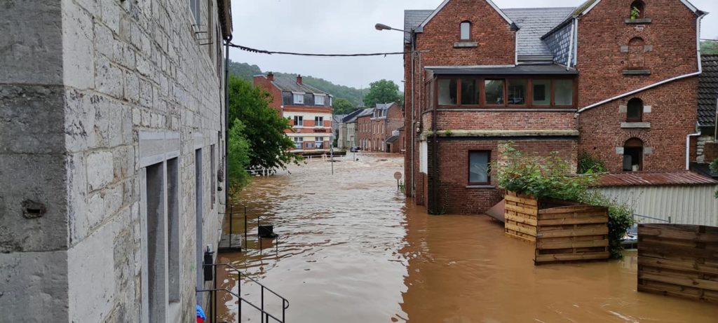 Le village de Bomal inondé lors des pluies diluviennes du 14 et 15 juillet dernier.