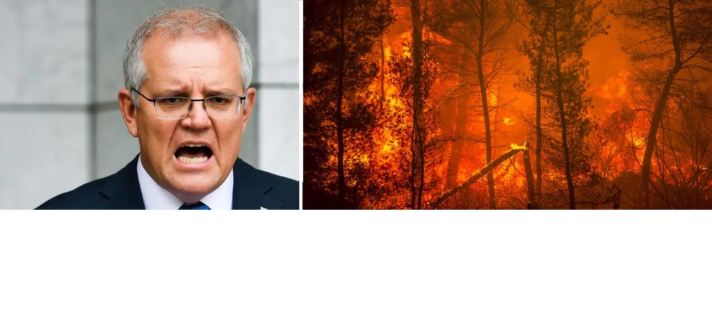 Le Premier ministre australien, Scott Morisson, nie le dérèglement climatique