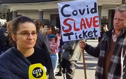 Manifestation contre le Covid Safe Ticket (pass sanitaire) à Bruxelles ce 23 octobre