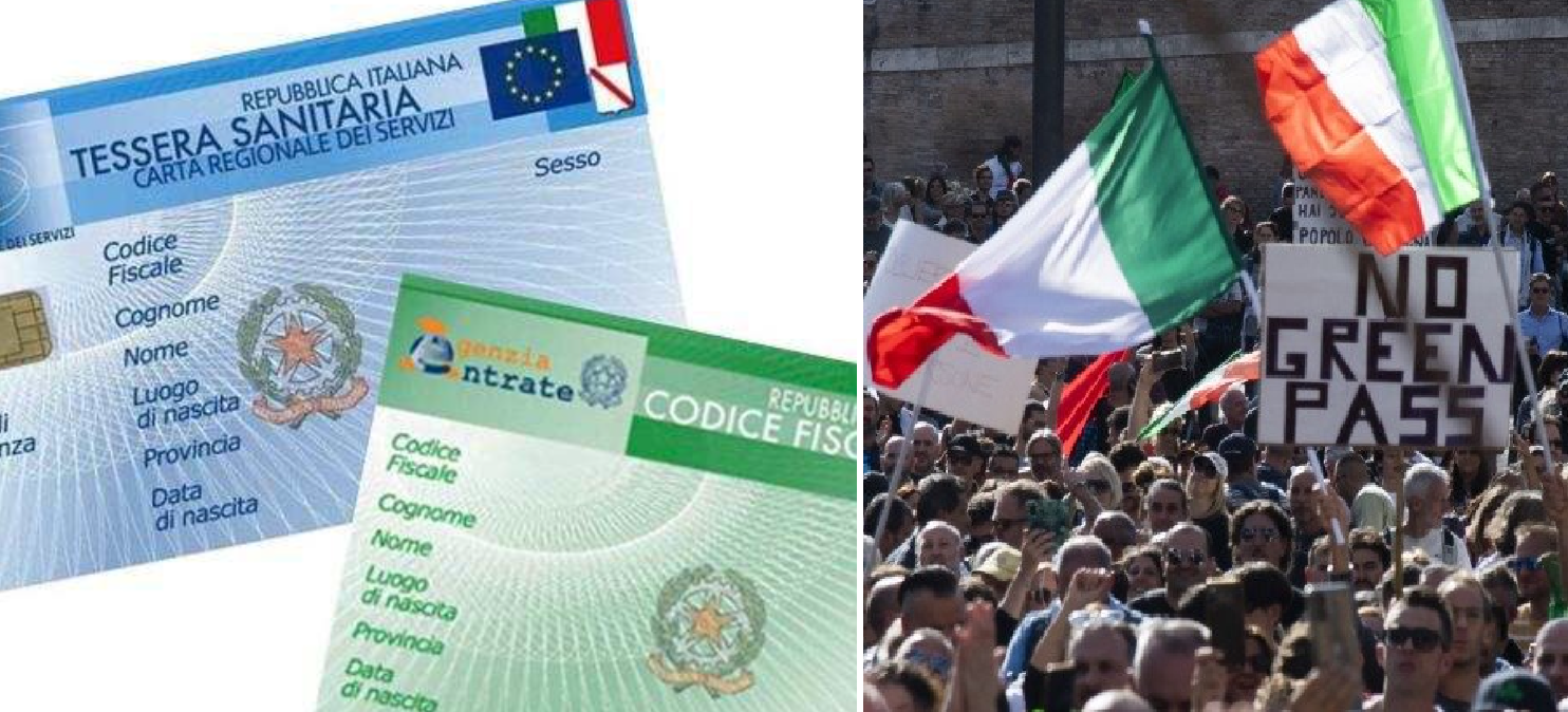 No green pass Italie manifestation