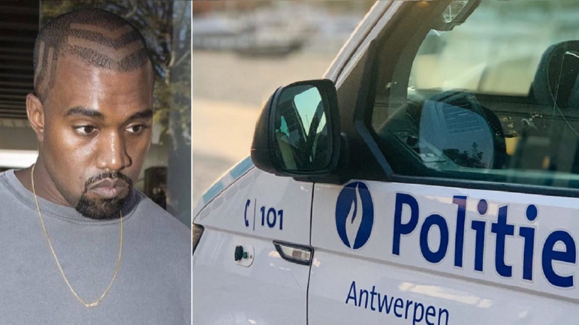 Un policier belge a braqué une arme sur Kanye West