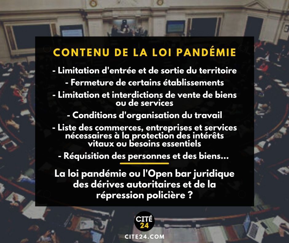 Contenu de la Loi Pandémie en Belgique.