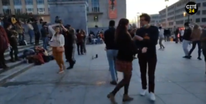 Danse de salsa au Mont des Arts à Bruxelles