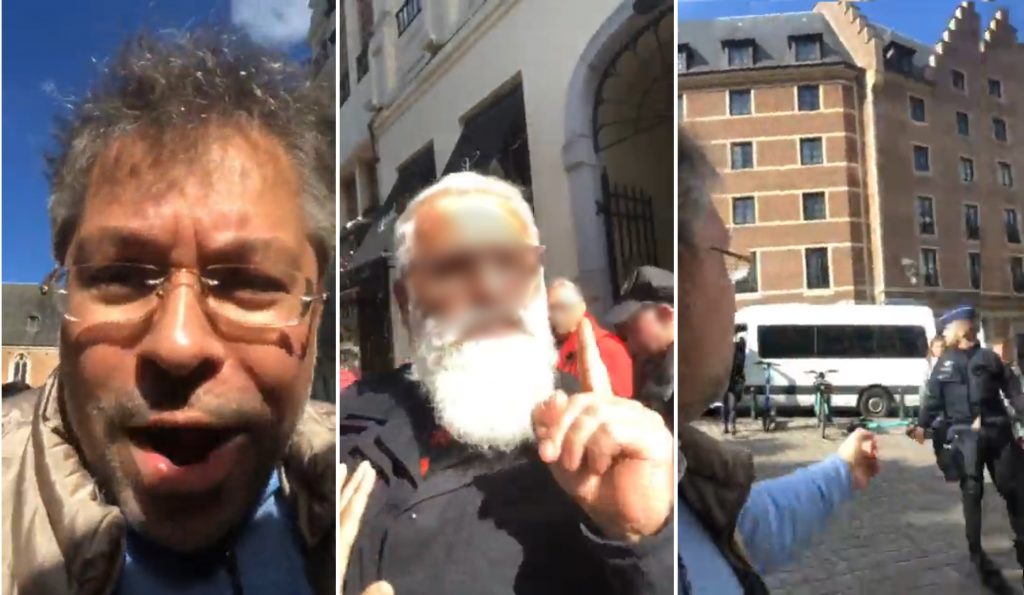 Paolo Criscenzo à la manifestation contre la vie chère à Bruxelles - Source : Facebook.