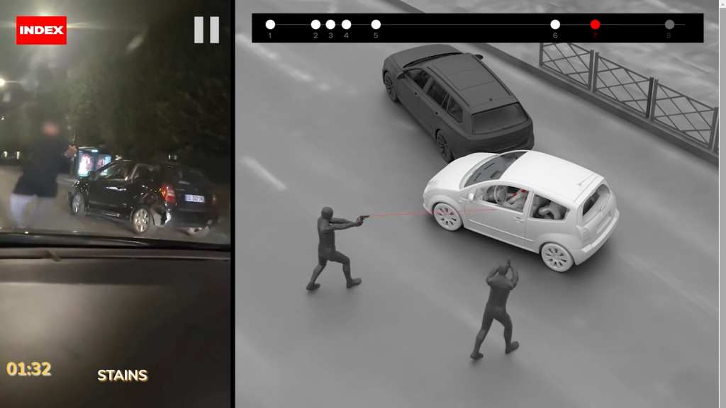 Reconstitution 3D du média Index sur la version policière de l'intervention policière à Stain