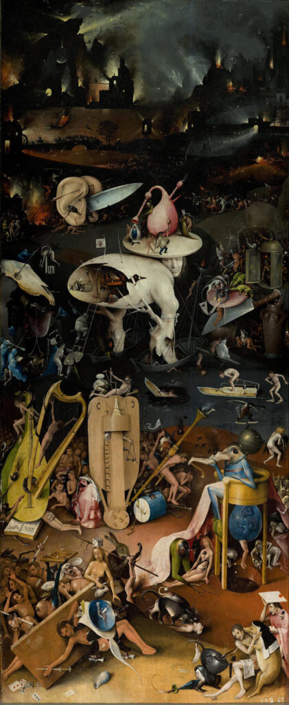 La partie des Enfers (triptyque), de Hieronymus Bosch.
